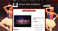 Desktop Screenshot of classicalballetofcalifornia.com